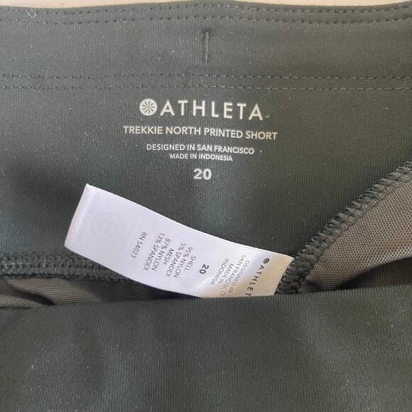 NEW Athleta Trekkie North Printed Shorts Green/Black Floral - Size 20 - Picture 11 of 11